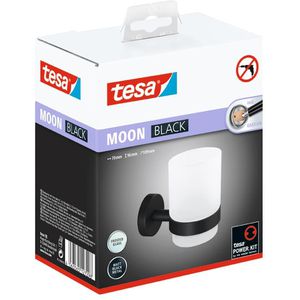 Produktbild für Zahnputzbecher Tesa Moon Black, 40566, aus satiniertem Glas