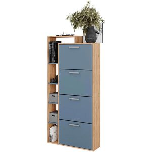 Schuhschrank Vicco Orlando, eiche / blau
