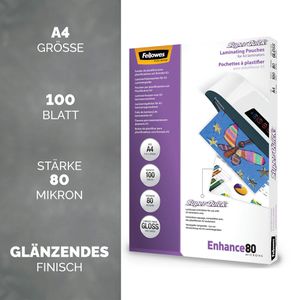 Produktbild für Laminierfolien Fellowes 54400 Super Quick, DIN A4