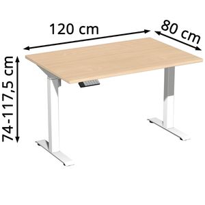 Produktbild für Schreibtisch Geramöbel Elevate Home, buche / weiß