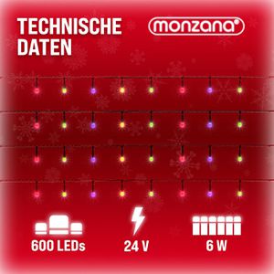 Produktbild für Lichterkette Monzana 109484 600 LED, innen + außen