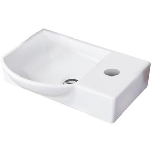 Waschbecken Fackelmann Gäste-WC, aus Keramik, weiß