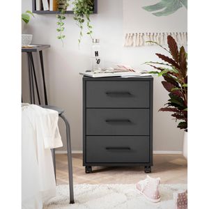 Produktbild für Rollcontainer Möbelpartner Ruby 158174, aus Holz, schwarz