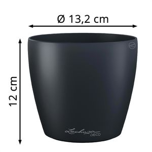Produktbild für Übertopf Lechuza-DECO 12, schiefergrau, Ø 13 x 12 cm