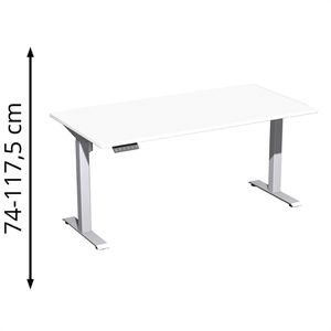 Schreibtisch Geramöbel Elevate Home, weiß / silber