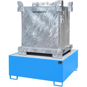 Produktbild für Auffangwanne BAUER AW 1000, blau, aus Stahl