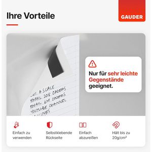 Produktbild für Magnetband Gauder schwarz, inkl. 2 Ersatzbänder