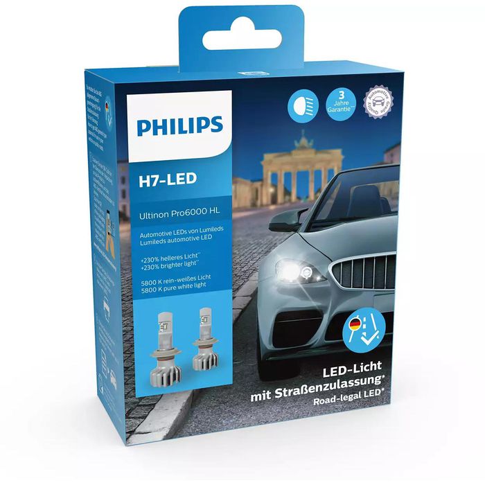 Philips Auto-Lampe Ultinon Pro6000 LED 11972U6000, H7, 12V