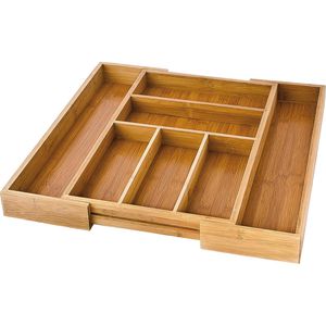 Besteckkasten Relaxdays 10016742 aus Bambus