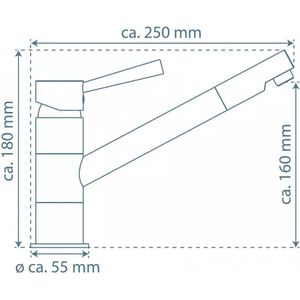 Produktbild für Küchenarmatur Schütte Cornwall, chrom