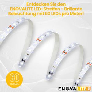 Produktbild für LED-Streifen Enovalite ELED700102, dimmbar, weiß + RGB