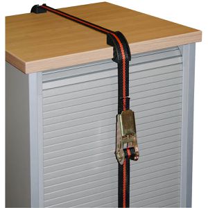 Produktbild für Spanngurt Kerbl 37104, schwarz/orange, Ratsche &amp; Kantenschutz