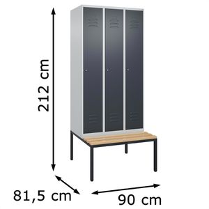 Produktbild für Spind CP-Möbel Classic PLUS, anthrazit