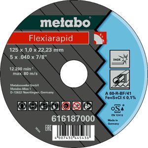 Trennscheibe Metabo Flexiarapid Inox, Bohrungs-Ø 22,23 mm