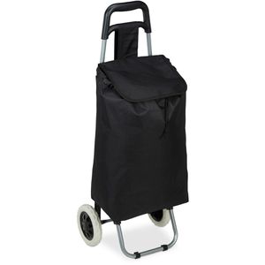 Produktbild für Einkaufstrolley Relaxdays schwarz, klappbar