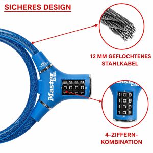 Produktbild für Fahrradschloss Master-Lock 8229EURDPROCOL, farbig sortiert