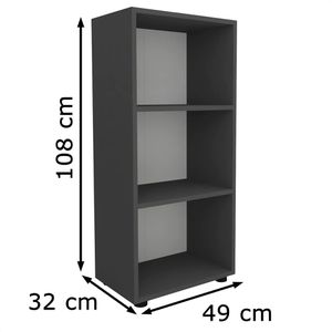 Produktbild für Aktenregal VCM Ulas 3-Fach, 918443, Holz