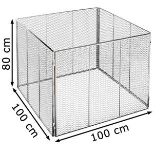 Produktbild für Komposter Brista 001120 mit Sieb, silber, aus Metall