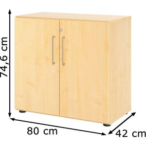 Produktbild für Aktenschrank Hammerbacher Serie 9 Advanced, aus Holz