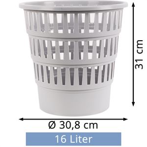 Produktbild für Papierkorb Office-Products 19053621-10, grau