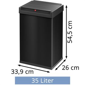 Produktbild für Mülleimer Hailo Big-Box Swing L, schwarz