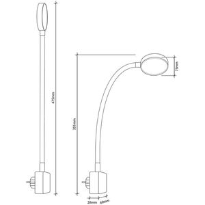 Produktbild für Steckdosenlampe Sebson SDL, weiß, fest verbaute LED