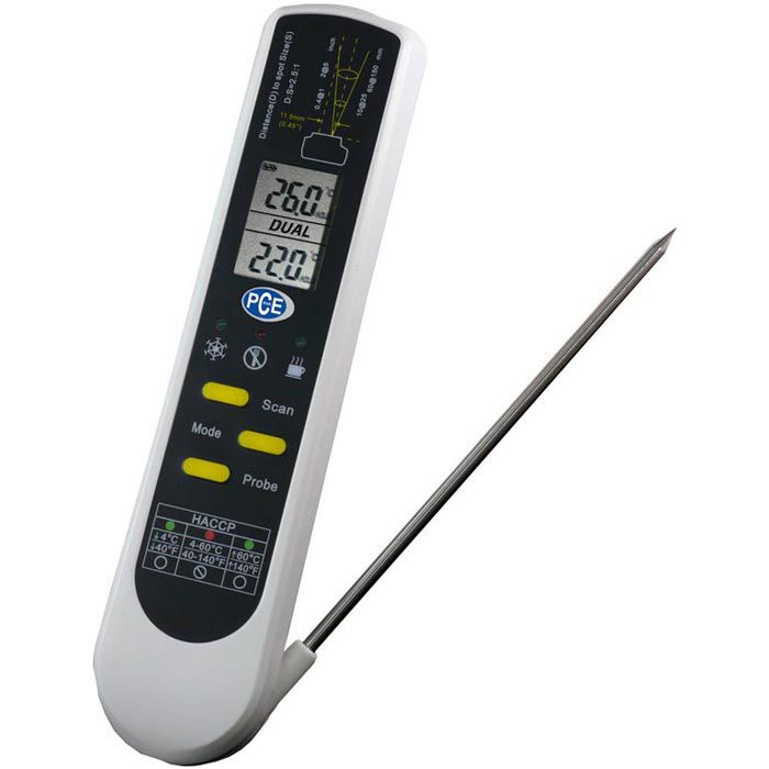 PCE Einstichthermometer IR 100 digital, -55 bis +330°C, HACCP, mit  Infrarot-Thermometer – Böttcher AG