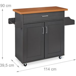 Produktbild für Küchenwagen Relaxdays 10034314, grau