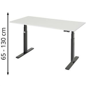 Produktbild für Schreibtisch Rau adlatus 100, lichtgrau / schwarz