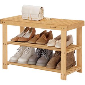 Produktbild für Schuhbank Songmics LBS04N, braun, aus Bambus