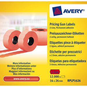 Produktbild für Preisetiketten Zweckform RPLP1626, rot