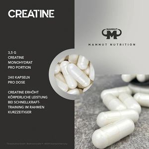 Produktbild für Kreatin Mammut Creatine Monohydrate, 240 Kapseln