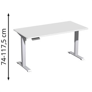 Schreibtisch Geramöbel Elevate Home, lichtgrau / silber