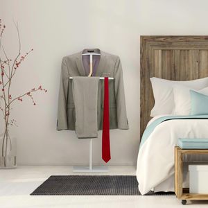 Produktbild für Herrendiener Relaxdays 10032065, braun / weiß