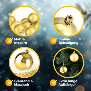 Produktbild für Weihnachtskugeln Deuba 102108, gold