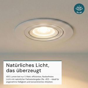 Produktbild für LED-Einbaustrahler Luxula LX300125, warmweiß