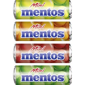 Produktbild für Kaubonbons Mentos Mini Fruit Mix Rolle, 120 Rollen