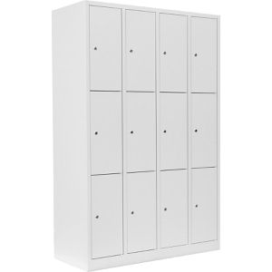 Produktbild für Schließfachschrank Lüllmann 520347, weiß