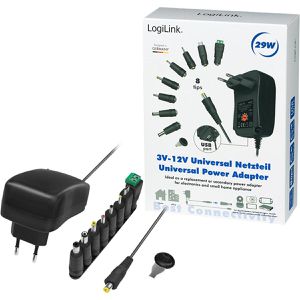 Produktbild für Universal-Netzteil LogiLink PA0198, 1 A, 3 - 12 V