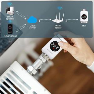 Produktbild für Heizkörperthermostat SALCAR TRV801W, App-fähig