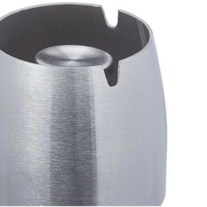 Produktbild für Aschenbecher Relaxdays silber, Indoor &amp; Outdoor, mit Deckel