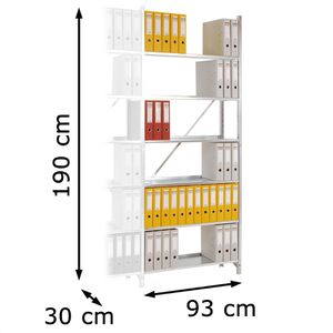 Produktbild für Anbauregal Manuflex Registra, RA2052, Aktenregal