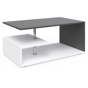 Produktbild für Couchtisch Vicco Guillermo, aus Holz, anthrazit / weiß