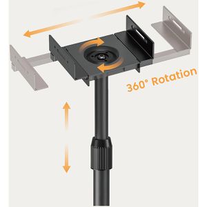 Produktbild für Lautsprecherständer myWall HS34L, schwarz, aus Metall, 2 Stück