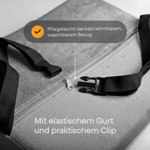 Produktbild für Rückenstütze CLOUVOU Lordosenkissen, aus Stoff, waschbar