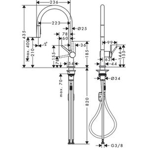 Produktbild für Küchenarmatur hansgrohe Talis M54, Edelstahl