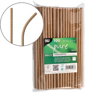 Strohhalme Papstar 88072 pure, aus Papier