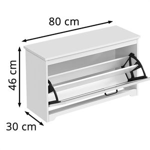 Produktbild für Schuhbank Vasagle LHS120T10, weiß, aus Holz
