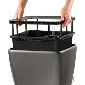 Produktbild für Übertopf Lechuza QUADRO LS 43, anthrazit metallic, 43x39x43cm