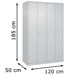 Produktbild für Spind CP-Möbel Classic PLUS, lichtgrau